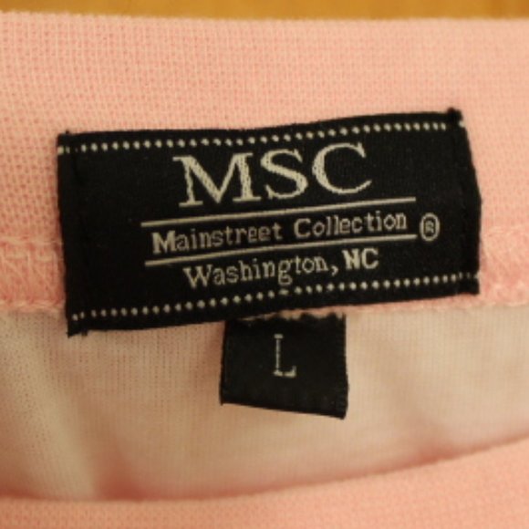 NWOT -Pink Long Sleeve Women's T- Shirt by MSC Mainstreet Collection - Size L - Picture 2 of 7